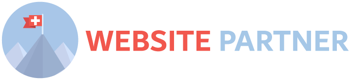 Website-Partnerlogo mit einer Schweizer Flagge.
